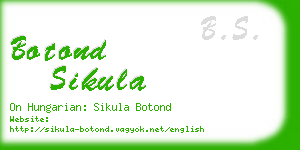botond sikula business card